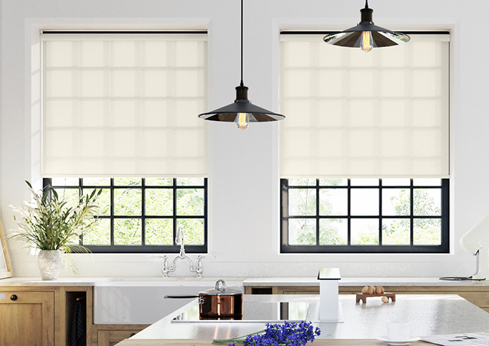 Roma, Oxford Cream - Twist&Fit Roller Blind - Image 3